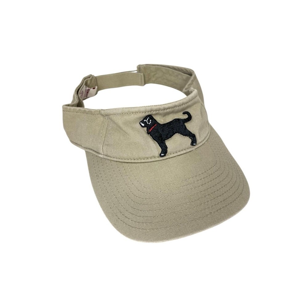 The Black Dog by 47 Visor Logo Embroidery Adjustable Preppy Summer Khaki Tan